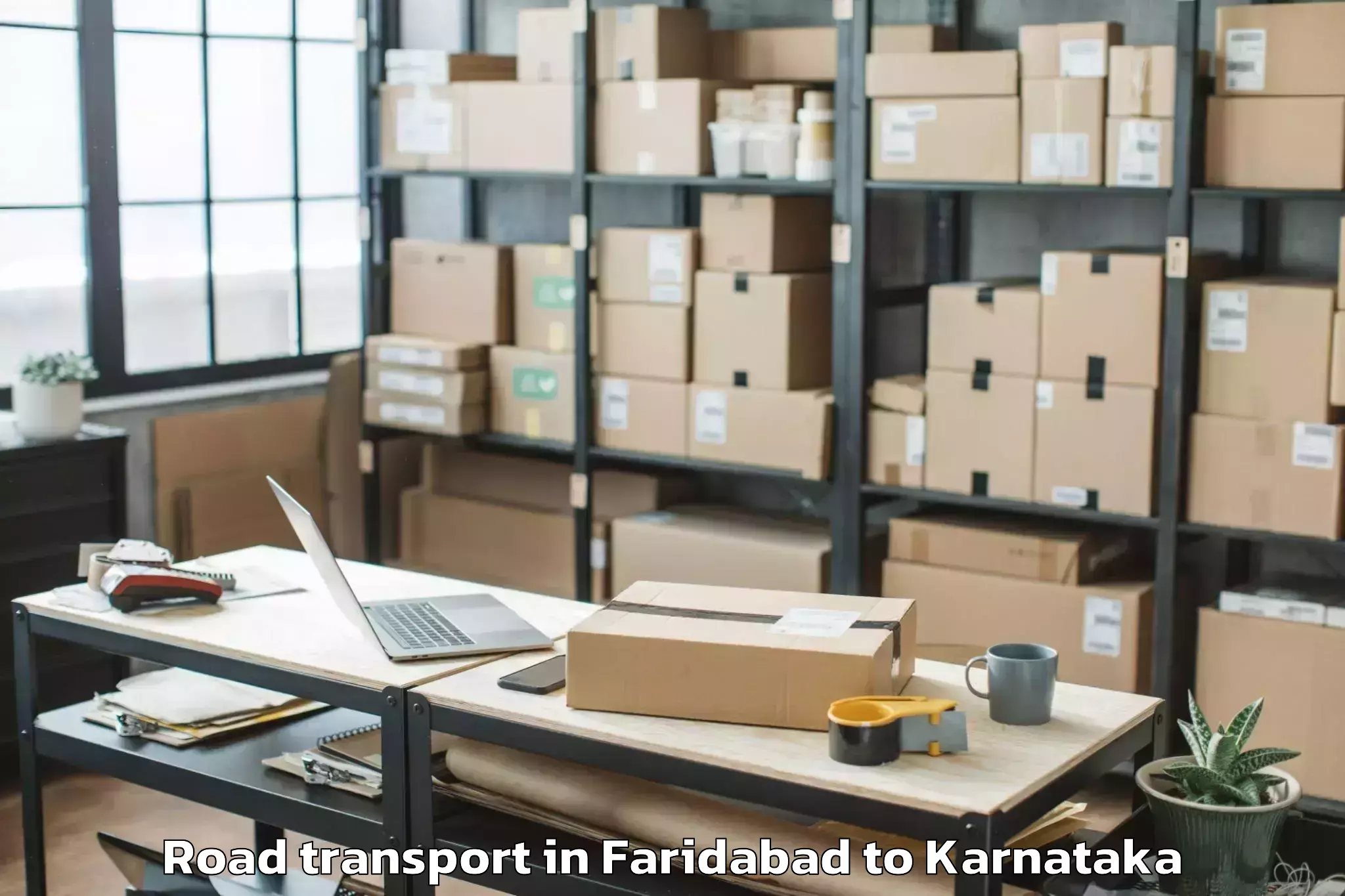 Get Faridabad to Huliyar Road Transport